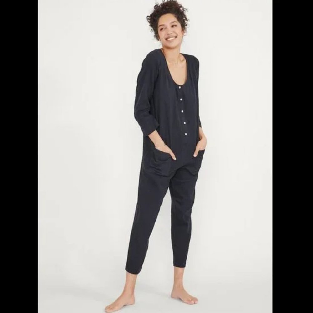 Hatch The Softest Gauze Nursing Jumpsuit Black Size 0